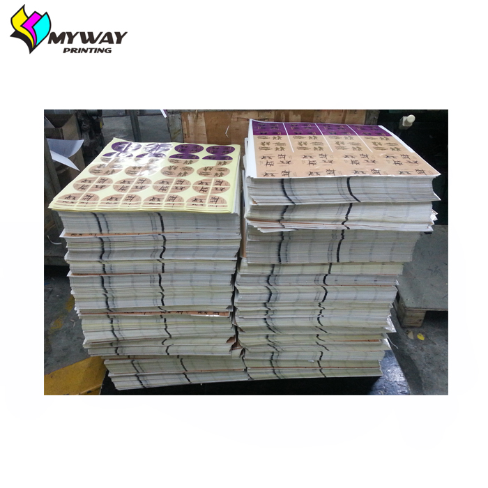 High quality material logo paper sticker printing